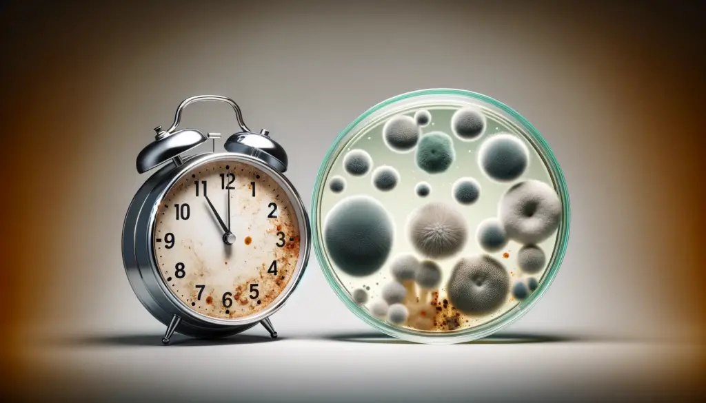 How long does mold take to grow, just watch the clock as mold grows in Petri dish