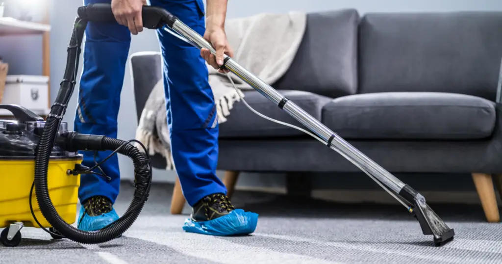 Extracting water from a wet carpet