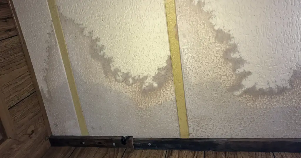 Popcorn Ceiling with water damage