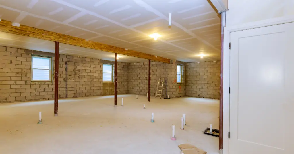 Partially finished Basement