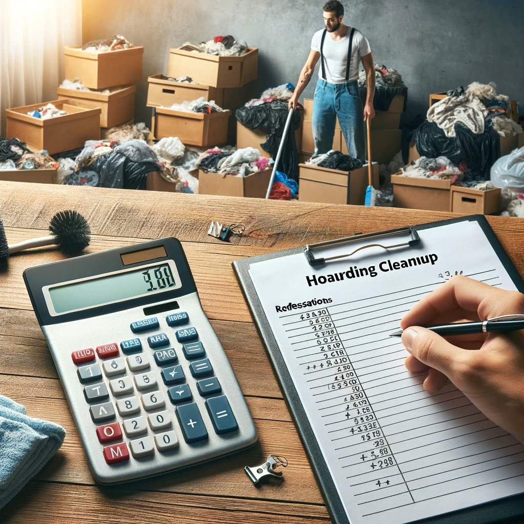 Writing up an estimate for hoarding cleanup cost for a homeowner