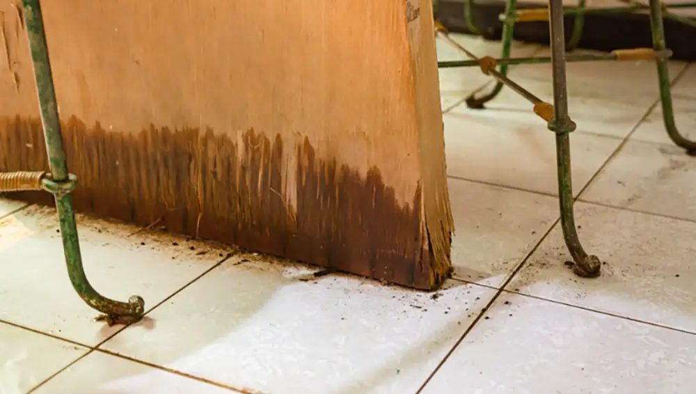 damage to furniture in the house caused by flooding