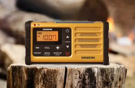 a yellow MR-88 emergency weather radio