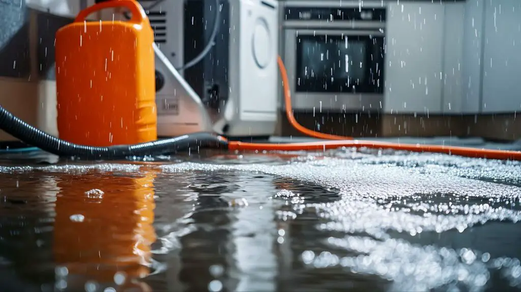 kitchen with water damage