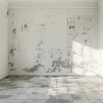 a white water-damaged wall
